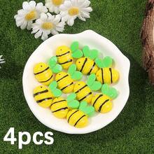 Yellow Resin Bee Shaped Non Porous Beads, Bee Themed Birthday Party Beads & Bead Assortments, Used For DIY Hair Clips, Phone Cases, Clothing Accessories, Envelope Cutting And Pasting Decoration, Christmas Eve, Thanksgiving, Halloween Parties, Holiday Parties, Birthday Gifts, Back To School Season, Bee Festival Decoration Accessories