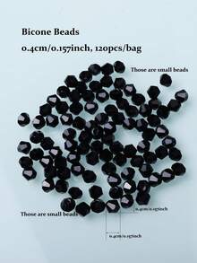 110/80/60 件 4/6/8 毫米奥地利水晶发光优质玻璃珠带孔，超闪亮，适用于珠宝制作 DIY 工艺品、圣诞装饰、房间装饰、艺术品 - 彩色 - 查看 18