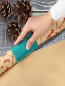 1pc Gift Wrap Cutter, Sliding Cutter For Cutting Holiday Wrapping Paper, Kraft Paper, And Easy Cutting Tool For Party, Festival Gifts, Valentine's Day (Random Color/Style) - Multicolor - View 3