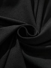 Nueva y elegante camiseta 100% algodón para hombre con un estampado sencillo y sofisticado. Camiseta informal y cómoda de manga corta con cuello redondo. Ideal para primavera y verano, ideal para cualquier ocasión. Color liso, informal, para uso diario. Camiseta de verano ligera y transpirable de manga corta (Tallas S, M, L, XL, XXL, XXXL). - Negro - Ver 4