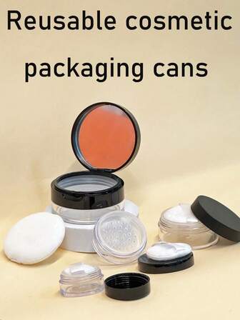 1ชิ้น/2ชิ้น กระปุกใส่เครื่องสำอางแบบใช้ซ้ำได้, ตลับแป้งฝุ่นเปล่า, ตลับแป้งฝุ่นเปล่าแบบใช้ซ้ำได้, ตลับแป้งฝุ่น, กล่องแป้งฝุ่นเปล่าแบบใช้ซ้ำได้, กล่องแป้งฝุ่นทรงกลม, กล่องเปล่าใส่ตัวอย่างแป้งฝุ่นน้ำผึ้งขนาดเล็ก, กระปุกใส่เครื่องสำอางแบบมีรูระบายอากาศ, ตลับสำหรับเดินทาง, เครื่องสำอาง, ราคาถูก, ของตกแต่งห้อง, โต๊ะเครื่องแป้ง, ท่องเที่ยว, ห้องนอน, อุปกรณ์แต่งหน้า