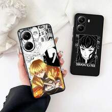 Custodia protettiva per Apple 16, 11, 15 Pro Max, Plus 7, 8, 16Plus, 15+, 8+, 16E, XR, compatibile con 17, 17 Pro, 17 Pro Max, con stampa di Tanjirou e Nezuko