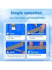 30厘米宽重型防水胶带,聚合物修补胶带,自粘密封剂,抗紫外线,耐高低温,覆盖范围广,高效修补,适用于屋顶、墙壁、管道漏水、金属、木材、陶瓷粘合、隔音、紧急防水。 - 彩色 - 查看 9