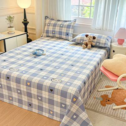 純綿ベッドシーツシングルピース綿 100% キルト学生寮 0.9 メートルシングル 3 点セット 1.5 メートル家庭用 1.8 メートルベッド