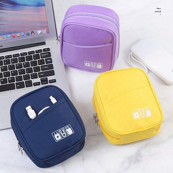 Multi-Functional Data Cable Organizer Bag, Electronic Accessories Protective Case, Earphone, Power Bank, Charger Cable Storage Pouch, Digital Accessories Organizer