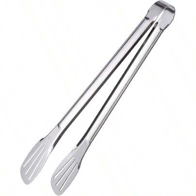BBQ Tongs, Steak Tongs, Stainless Steel Heat-Resistant, Kitchen BBQ Tongs, Outdoor Cooking Kitchen Tools
