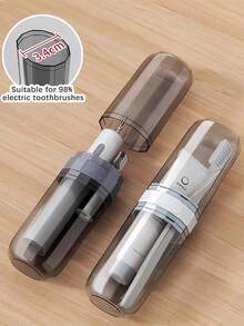 Cốc đựng bàn chải đánh răng, giá đỡ bàn chải đánh răng có nắp đậy, hộp đựng bàn chải đánh răng trong suốt, đựng kem đánh răng di động, cốc rửa mặt khi đi du lịch, phụ kiện du lịch thiết yếu cho chuyến cắm trại, công tác, trở lại trường, về nhà - Nhiều màu - Xem 6