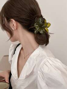 4 pezzi/1 pezzo Fermagli per capelli in plastica a forma di fiore di ibisco da 8 cm/3,15 pollici, color tartaruga, verde, marrone, rosa, leggeri, adatti per uso quotidiano, casual, feste, pendolarismo, spiaggia, vacanza, coda di cavallo, chignon, lavaggio del viso, trucco, accessorio per outfit, elegante fermaglio a pinza, accessori per capelli invernali, moda