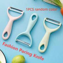 3 Peças Conjunto de Descascadores de Frutas e Vegetais em Aço Inoxidável, Faca de Descascar Maçã, Cenoura, Batata com Cabo Ergonômico Antiderrapante e Lâmina Afiada