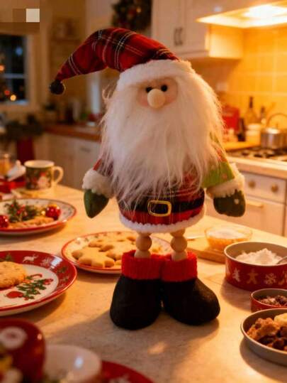 Modelo de Papá Noel de piernas largas Modelo de decoración navideña Adornos Decoración del árbol de Navidad Muñeco de nieve navideño 40cm 40*13*12