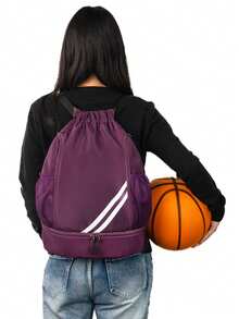 SEYATULLH Basketball Bag, Gym Bag, Lightweight Outdoor Sports Backpack, Basketball Storage Bag, Drawstring Casual Yoga Travel Luggage Bag - Multicolor - View 3