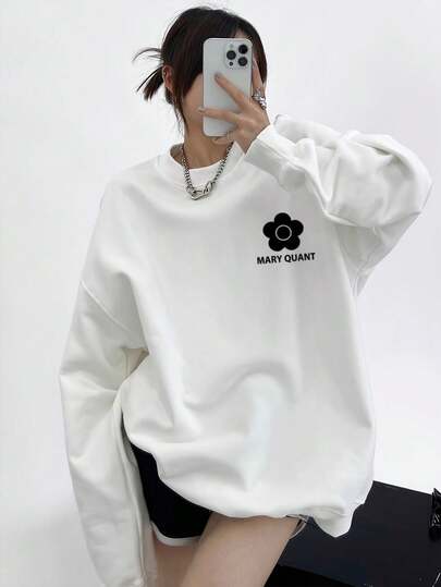 Made In Japan, Spring/Summer Cotton, Round Neck, Loose Fit, Versatile, Simple, English Print Short-Sleeve T-Shirt