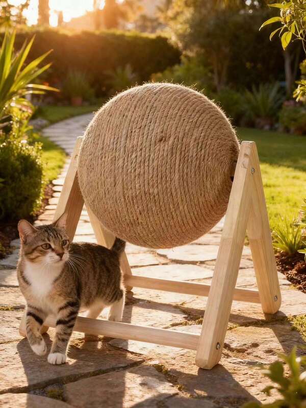 Cat Climbing Frame Corrugated Cat Scratch Pad Indoor Furniture Protector For Cats Prevent Sofa Scratches Multi Cat Household Hemp Rope Long Lasting Kitten Friendly Indoor Protect Floors Release Energy Travel Friendly