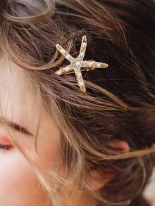 3pcs Vintage Faux Pearl Decor Starfish Shaped Hair Clip Stylish Hair Bun Maker Accessory, Suitable For Women And Girls For Daily Wear ,Flat Claw Clip, Claw Clips, Clips For Hair, Hair Slide, Hair Claws, School Stuff - Nhiều màu - Xem 4