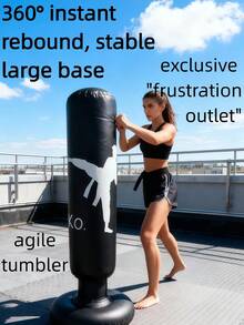 1 pezzo Colonna da fitness gonfiabile per adulti spessa, sacco da boxe a rullo per esterni, sacco da boxe riempito d'aria per interni