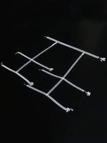 夏日沙滩性感多排水钻身体链腿链，个性化腿链，欧美风格女士款 - 銀色 - 查看 3