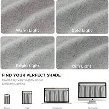 Blackout Linen Curtains 84 Inches 2 Panels Set, Back Tab And Rod Pocket Long Drapes Bedroom Living Room Darkening Curtain With Thermal Insulated Liner 52x84 Inch, Linen