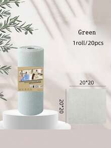 1 rolo com 20 peças, lenços umedecidos reutilizáveis, rolos de toalha de cozinha para uso doméstico, panos de prato, alternativas multifuncionais, adequados para sala de estar, quarto e cozinha.