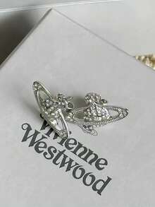 Vivienne Westwood Mini Bass Relief Earrings Silver