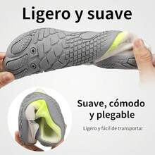 BLUESURF Zapatos de Playa Secado Rápido para Hombre y Mujer Calzado Deportivos Atléticos al Aire Libre Calcetines Antideslizantes para Deportes acuáticos Pescar Bucear Surfear - Blanco-gris - Ver 10