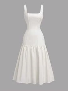 QUNGIGU Đầm dài ôm dáng dành cho nữ, thiết kế đuôi cá không tay thanh lịch, phù hợp cho tiệc tùng, hộp đêm và các dịp khác, màu trắng, đầm nữ thanh lịch, đầm dự tiệc sang trọng, đầm dạ hội trang trọng. - trắng - Xem 6