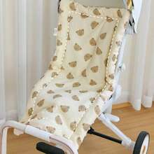 وسادة مقعد عربة الأطفال قطعة واحدة، وسادة قطنية ناعمة ومريحة بطباعة كرتونية، بطانة قطنية سميكة لعربة الأطفال، مناسبة للاستخدام اليومي والتسوق، لجميع الفصول