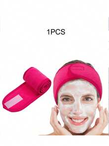 1pc Women Simple Headband With Magic Paste, Adjustable Size, Solid Color, Suitable For Makeup, Face Wash, Yoga, Sports, Spa And Bathroom,Gym,Hair Accessories,Turban Headband, Hairband Fall Winter Hair Band For Vacation Outfits Woman Elegant Scarf