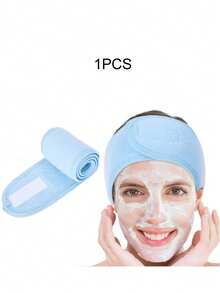 1pc Women Simple Headband With Magic Paste, Adjustable Size, Solid Color, Suitable For Makeup, Face Wash, Yoga, Sports, Spa And Bathroom,Gym,Hair Accessories,Turban Headband, Hairband Fall Winter Hair Band For Vacation Outfits Woman Elegant Scarf