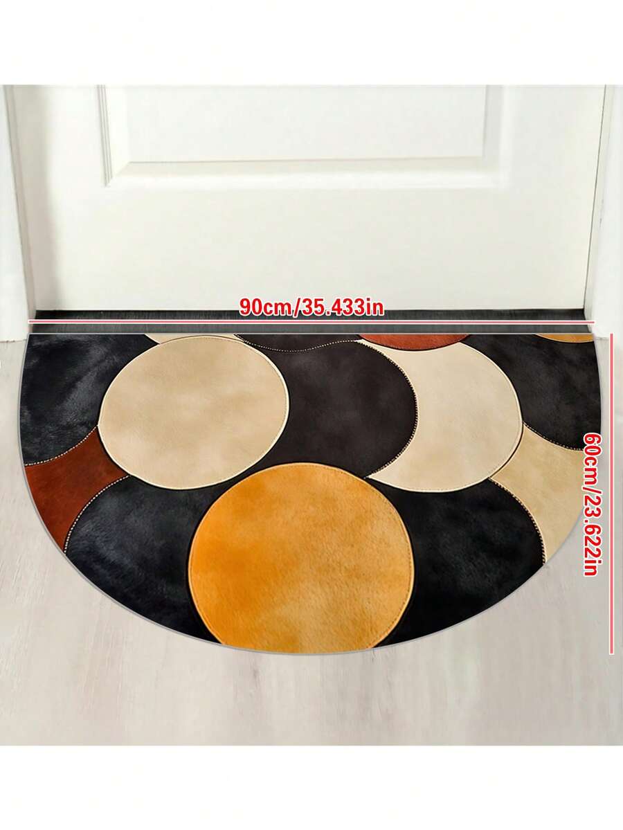 1 件波西米亚半圆形浴室地毯，柔软厚实的浴缸地毯，吸水防滑耐用门垫，浴室配件，家居装饰，房间装饰 - 彩色 - 查看 1