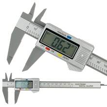 150mm 100mm Electronic Digital Calipers Carbon Fibre Dial Vernier Calipers Micrometers Measuring Tools Digital Rulers For Inside And Outside Diameters, Precision Measurements, Jewelry & DIY Use - Black - View 9