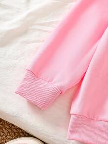 Conjunto de sudadera con capucha y pantalón jogger con estampado de mariposa para niña, conjunto informal para la escuela y juegos al aire libre, primavera/otoño/invierno