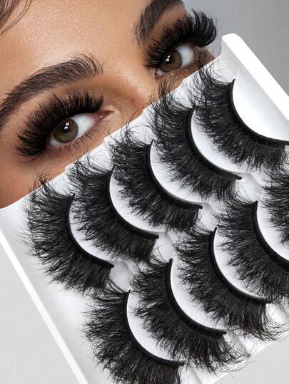 5 par sztucznych rzęs, rzęsy o dramatycznej objętości, rzęsy kocie oko, sztuczne rzęsy z norek, rzęsy lisie oko, puszyste rzęsy 3D na pełnym pasku, narzędzie do makijażu cosplay, długie, gęste, sztuczne rzęsy z norek, grube, krzyżowe sztuczne rzęsy, wielowarstwowe, kręcone rzęsy, stwórz dramatyczny, gęsty efekt, odpowiednie na imprezy i uroczystości