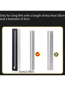 1Pc Kitchen Wrap Dispenser, Kitchen Storage Rack, Cling Film Cutter, Wrap Cutter, Cling FilmCutter Box, Magnetic Cling Film Cutter Box For Fridge, Wrap Cutter Refrigerator, Magnetic Kitchen Cling Film Cutter, Baking Paper And Tinfoil Dispenser For Kitchen Drawer, Kitchen Accessories - Multicolor - View 6