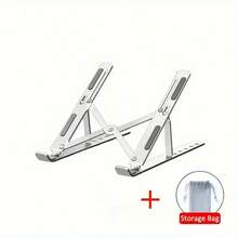 1 Adjustable Laptop Stand - Foldable With Six-Level Anti-Slip Stand For Desk Organization, Laptop Elevator, Laptop Stand - Bạc 1 - Xem 5