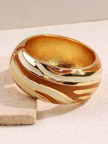 1 件奢华复古锌合金珐琅滴油手链，女士时尚珠宝，适合音乐节和日常佩戴，馈赠佳品 - 彩色 - 查看 10