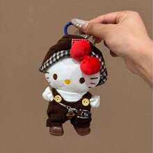 1 件 Sanrio Hello Kitty 毛绒玩偶吊坠、复古风格包包饰物、背包装饰、可爱 PluDollToy、礼物、钥匙扣、节日礼物