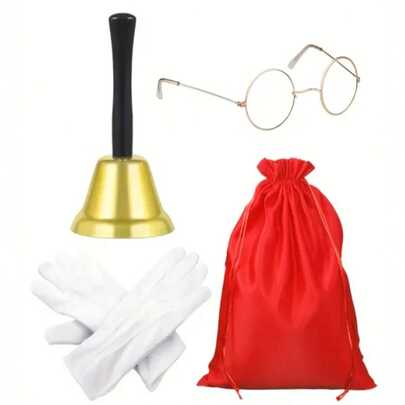 4 Pieces - White Polyester Dust-Proof Cloth Dust-Proof Gloves, Soft And Comfortable, Retro Round Metal Sunglasses, Fashionable And Adult Prince Round Men's And Women's Sunglasses, Red Bag With Fabric Bag, Jacquard Satin