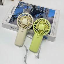1pc 2-Battery Operated Mini Handheld Fan (Batteries Not Included), Comes With Lanyard, Fan Runtime Depends On Battery Capacity - White - View 8