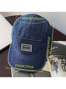 1pc Vintage Washed Distressed Flat Brim Baseball Cap Hip Hop Street Style Hat For Urban Fashion Lovers 1pc Unisex Distressed Wash - Multicolor - View 9