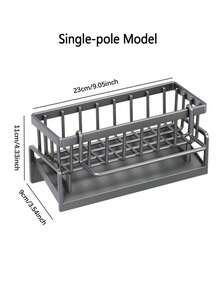 1pc Matte Grey No-Drill Hanging Sink Drain Rack - Auto-Drain Water Filtering Grid, Space-Saving Organizer For Kitchen Sink(Cloths/Sponges)/Laundry Tub/Bathroom Vanity, Waterproof Winter Kitchen/Bathroom Essential & Christmas Stocking Stuffer 2025anity Storage, Waterproof, With Automatic Water Filtering Function - Grey - View 2