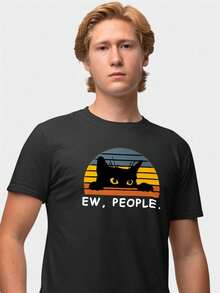 Men T-Shirts - 黑色 - 查看 2