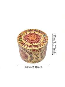 1 pieza Molinillo de especias portátil con luna azul y sol marrón, Moledor de polvo de especias, Accesorios para hombres y mujeres, Regalo para el Día de San Valentín, Navidad, Halloween - Multicolor - Ver 5