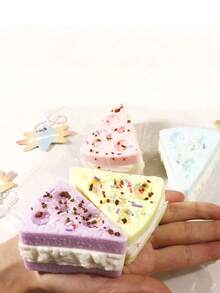 2026新款创意减压捏捏乐奶酪玩具，逼真质感慢回弹抗压捏捏乐玩具，节日小礼物，1个逼真食物玩具芝士蛋糕捏捏乐软面包慢回弹玩具，创意软捏减压玩具 - 彩色 - 查看 11