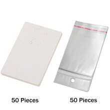 100张钥匙扣展示卡带自封袋钥匙扣卡夹用于展示钥匙扣卡珠宝包装用品 - 100Pcs - 查看 9