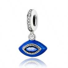 S925 Silber-plattierte Böser Blick Perlen Accessoires, personalisierter Glücksbringer zum Selbermachen, ein Geschenk voller Schutzwirkung, lässt dich einen einzigartigen, mysteriösen und modischen Stil tragen. Geeignet für Halloween, Weihnachten