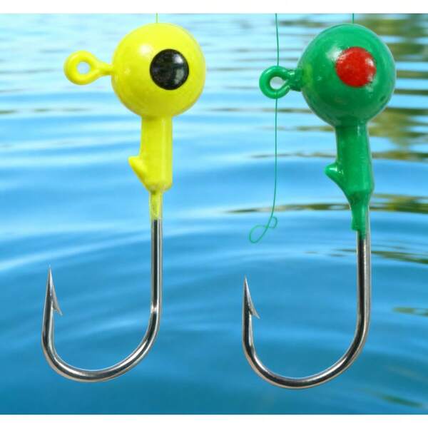 Cabezas de jig redondas y coloridas de plomo para entusiastas de la pesca, 5G, material de plomo + níquel, accesorios de pesca, señuelos de pesca