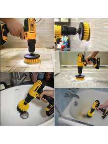 3 Pezzi Set di Spazzole per Trapano, Kit di Spazzole per Lavaggio e Pulizia con Potenza, Spazzole per Trapano Universali per Fughe, Pavimenti, Vasche, Docce, Piastrelle, Bagno e Cucina