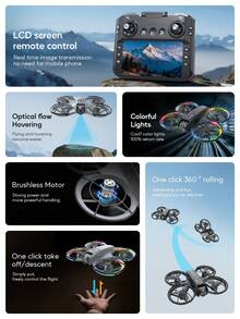 TOKQI Brand New K200 MAX Drone, Equipped With Extra Large Remote Control, Brushless Motor, Ultra-Long Battery Life, 5G WiFi Dual Camera Quadcopter - Multicolor - View 4