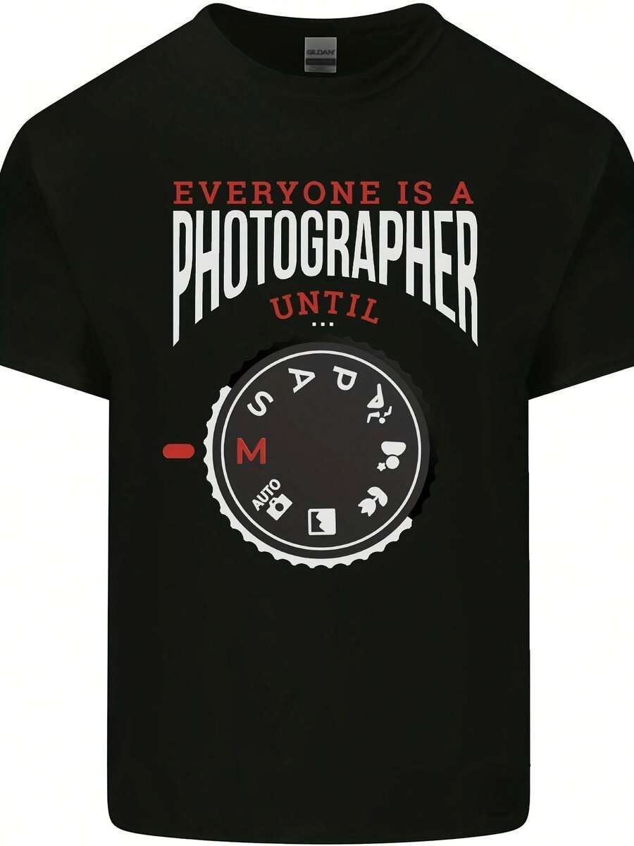 Everyones A Photographer Until Photography Mens Cotton T-Shirt Tee Top - 款式14 - 查看 1
