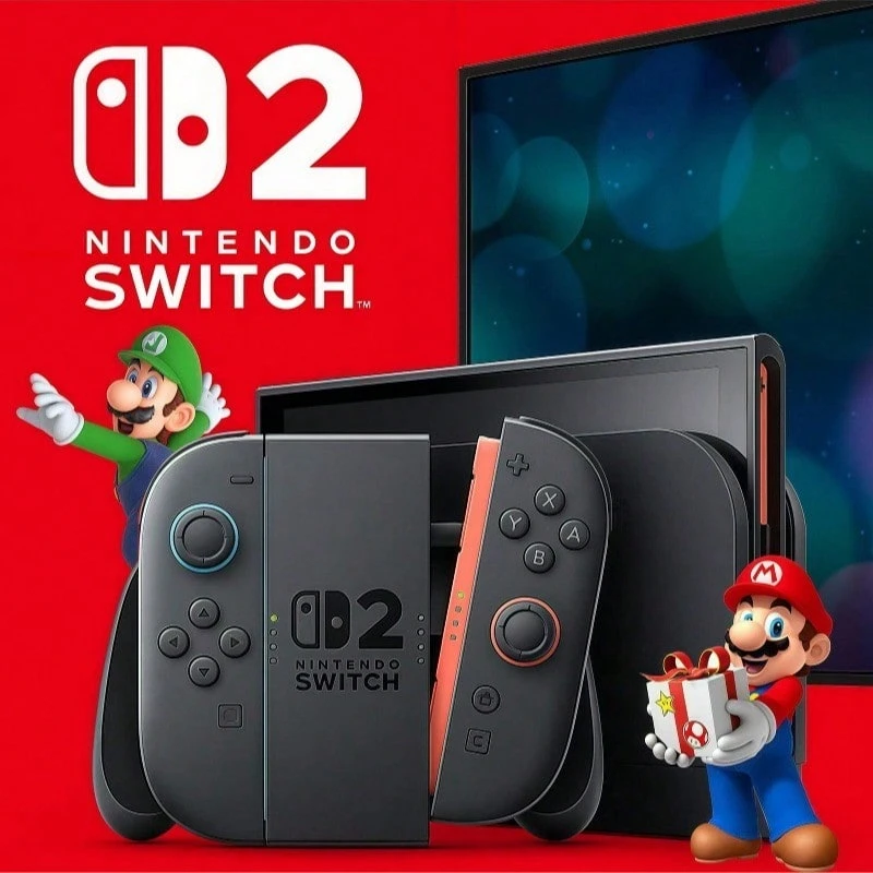 Nintendo Switch The Nintendo Switch 2 Is A Stylish Handheld Console Designed For Portability. It Features A Stunning 7.9-Inch OLED Display, 256GB Of Storage, Intelligent Noise Reduction Technology, And Crystal-Clear Online Chat. Enjoy Immersive Gaming With The Mario Kart World Bundle.